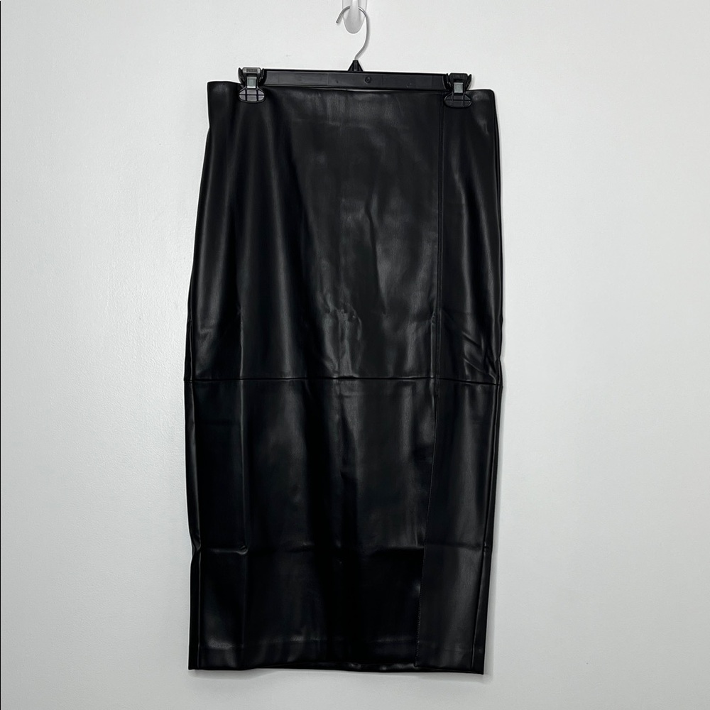 NWT ANN TAYLOR Faux Leather Maxi Skirt Sz 14